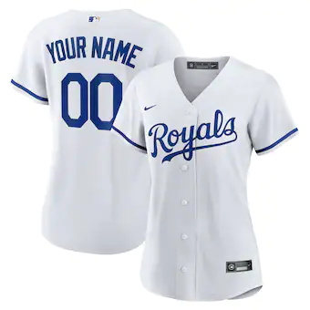 womens nike white kansas city royals replica custom jersey